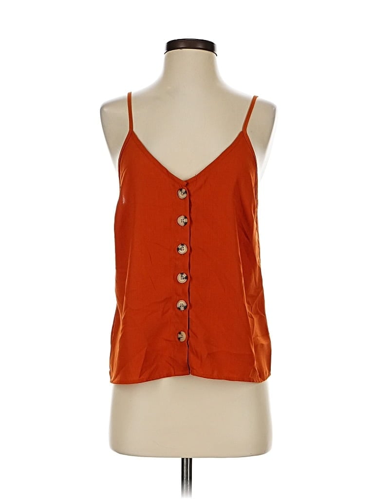Pre-owned Paper Crane Sleeveless Blouse In Orange