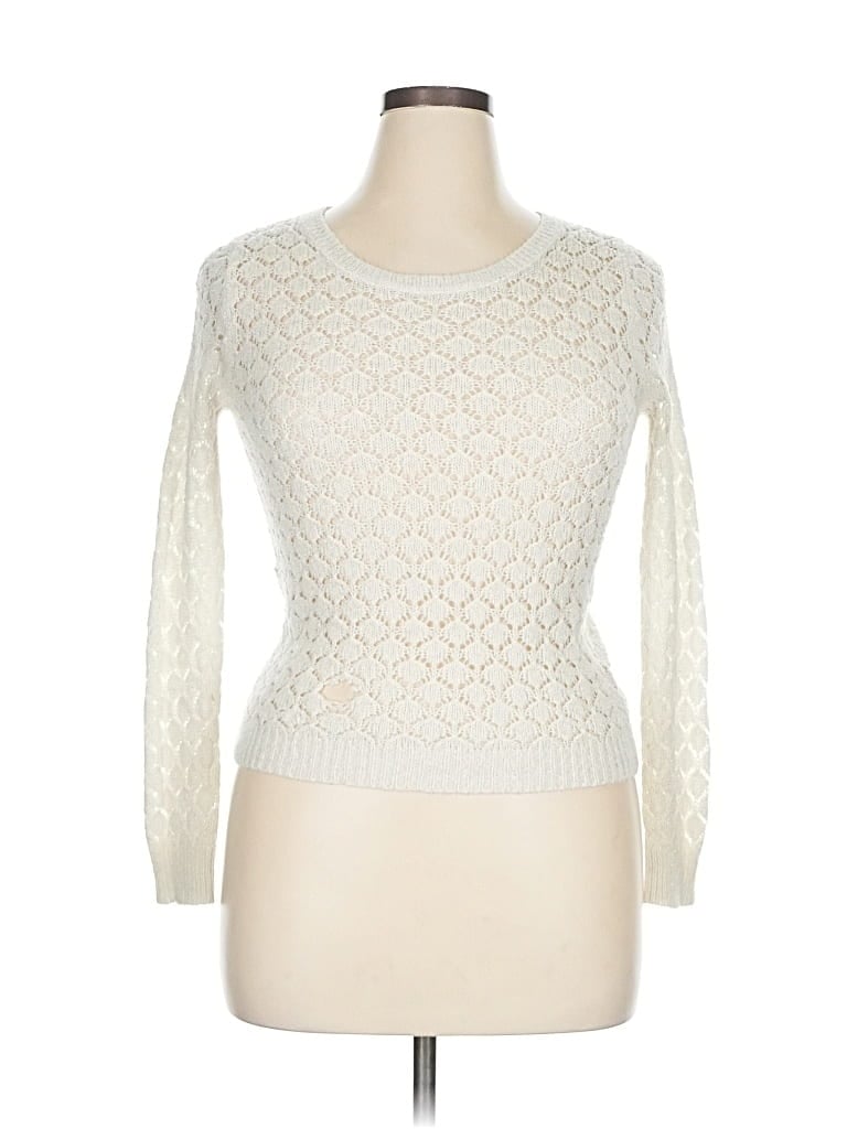 Pre-owned Cherokee Pullover Sweater In White