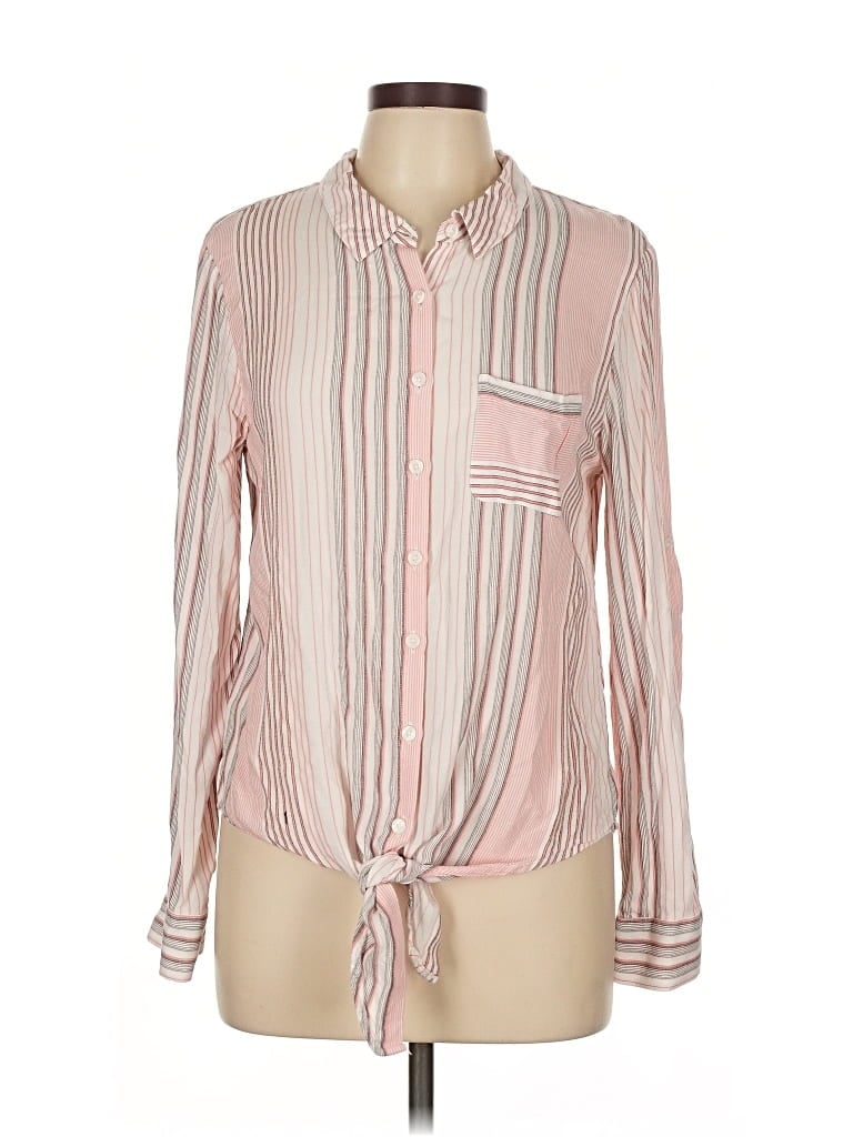 Pre-owned Ivanka Trump Long Sleeve Button Down Shirt In Pink
