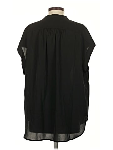Vince. Short Sleeve Silk Top (view 2)