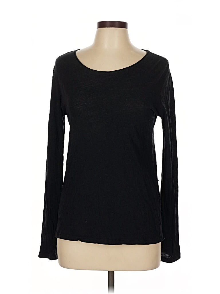 Pre-owned Majestic Filatures Long Sleeve T-shirt In Black