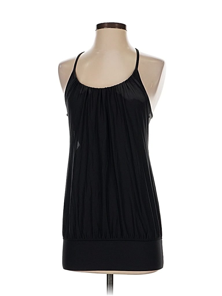 Pre-owned Lululemon Athletica Tank Top Black Halter Neckline Tops