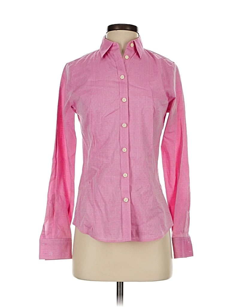 Pre-owned Banana Republic Long Sleeve Button Down Shirt In Pink