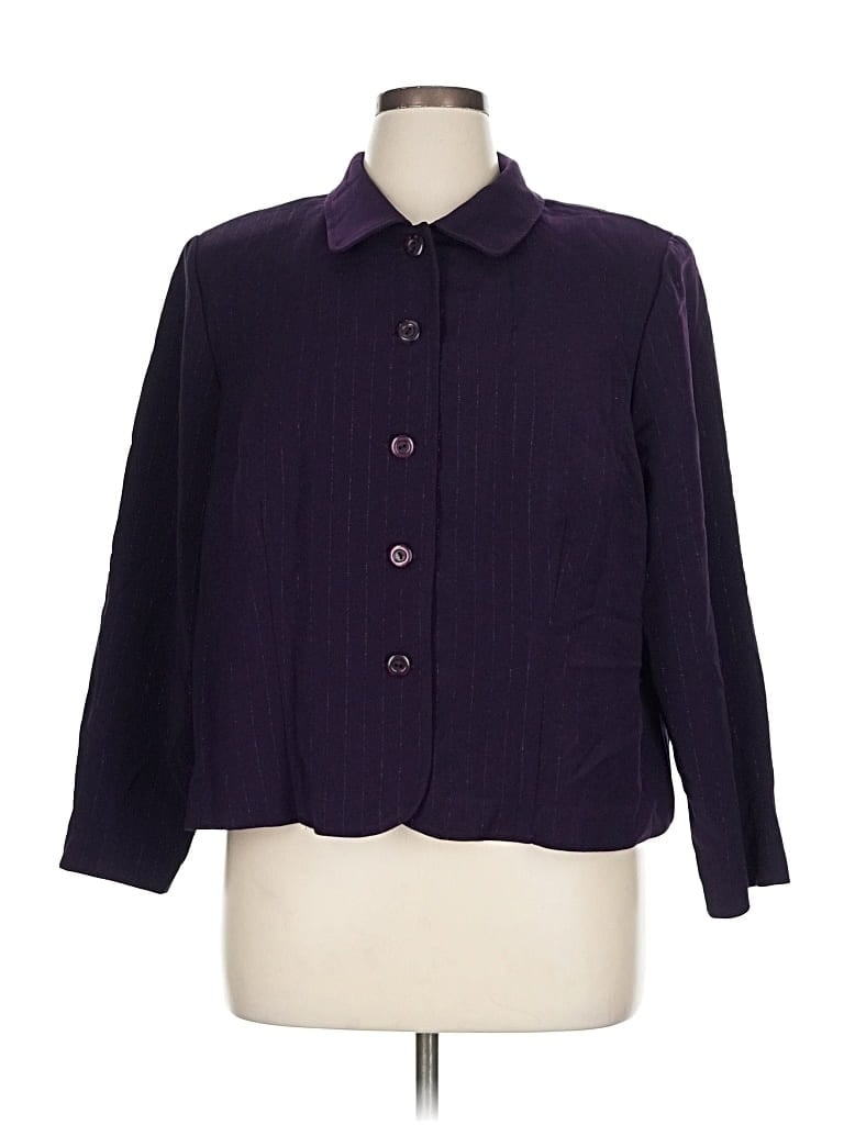 Pre-owned Jessica Howard Blazer Jacket In Purple