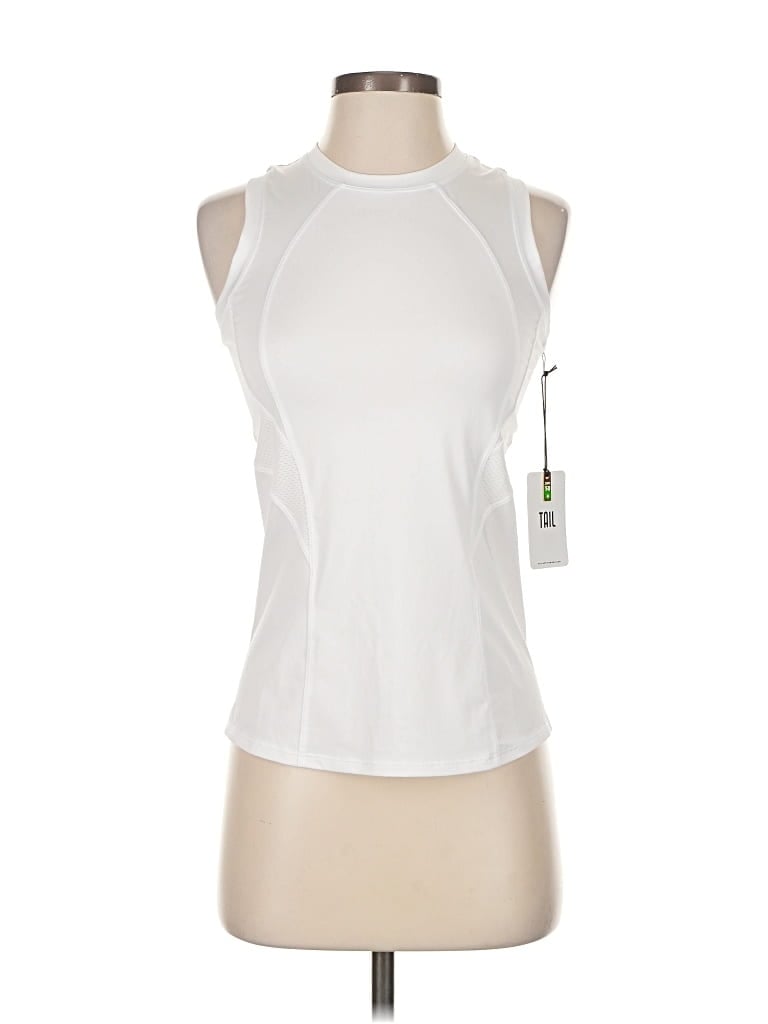 Pre-owned Tail Tank Top White Halter Neckline Tops