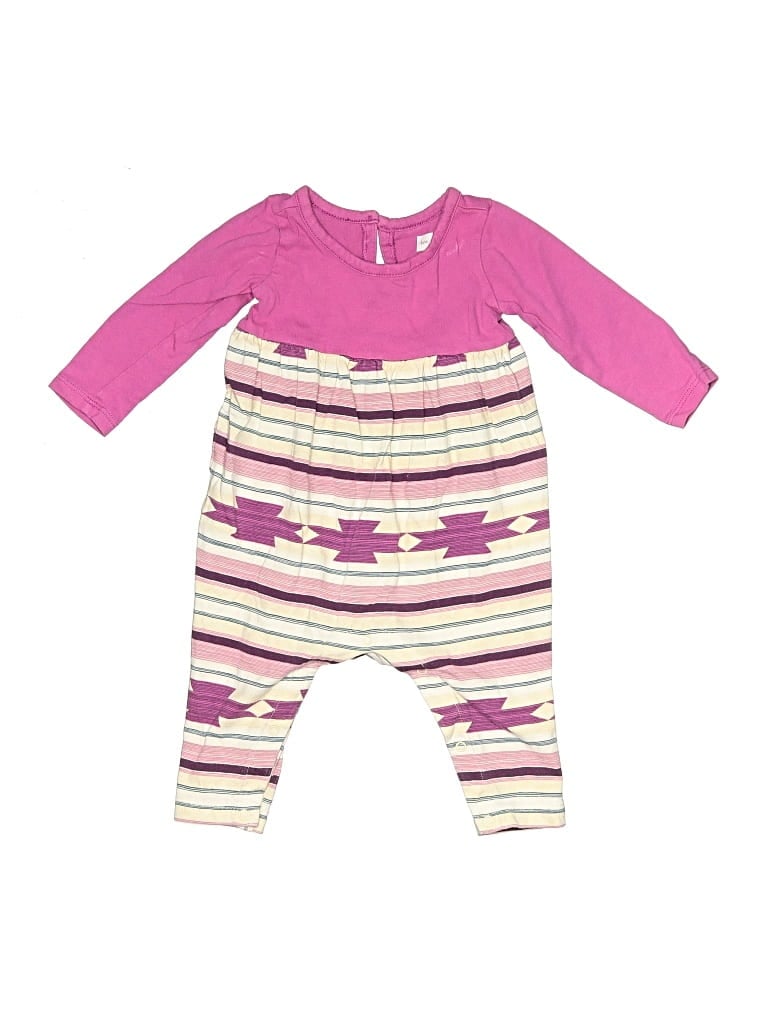 Pre-owned Tea Babies' Long Sleeve Onesie In Pink