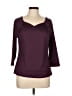 Fortune + Ivy Burgundy 3/4 Sleeve Top Size L - photo 1