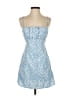 Princess Polly 100% Polyester Hearts Blue Cocktail Dress Size 2 - photo 1