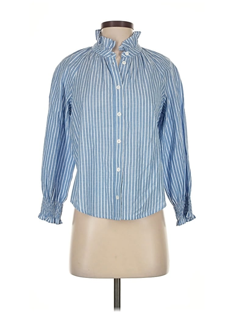 VERONICA BEARD Pre-owned Long Sleeve Button Down Shirt In Blue