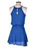 Karina Grimaldi 100% Rayon Solid Blue Romper Size S - photo 2