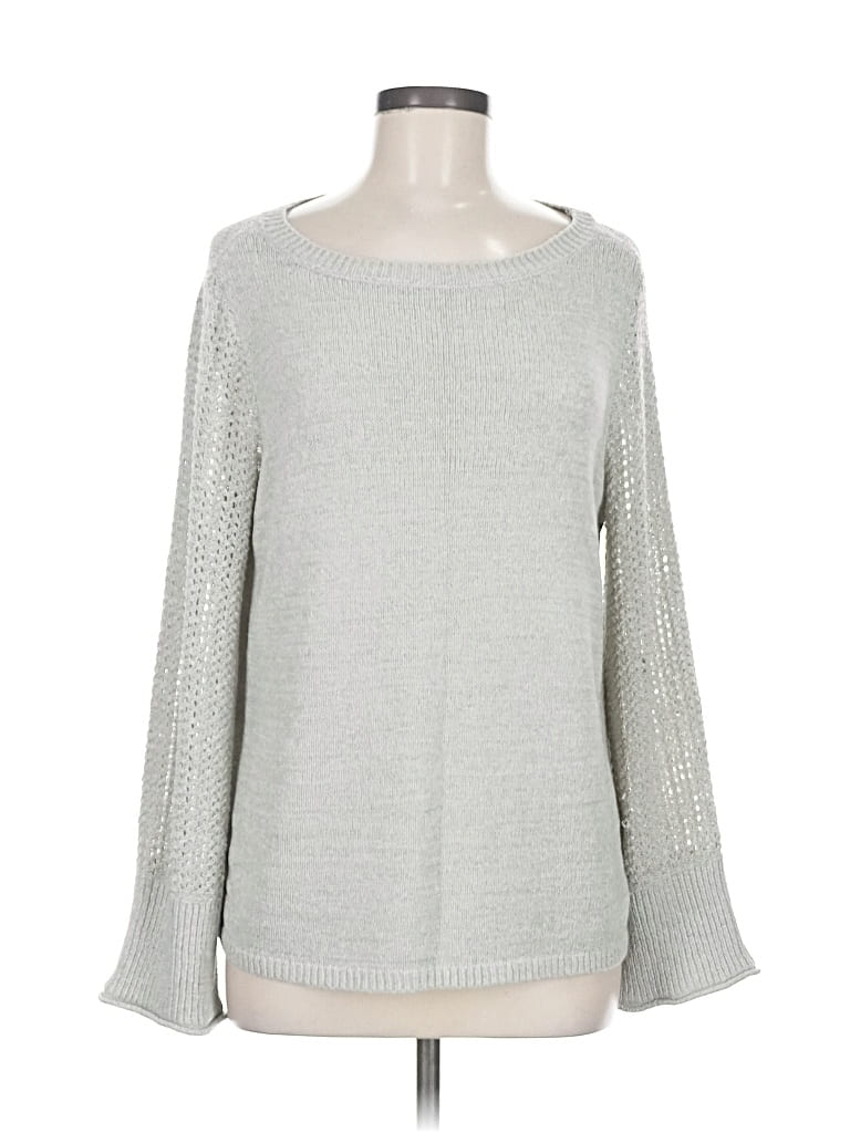 Pre-owned Ann Taylor Loft Pullover Sweater In Gray
