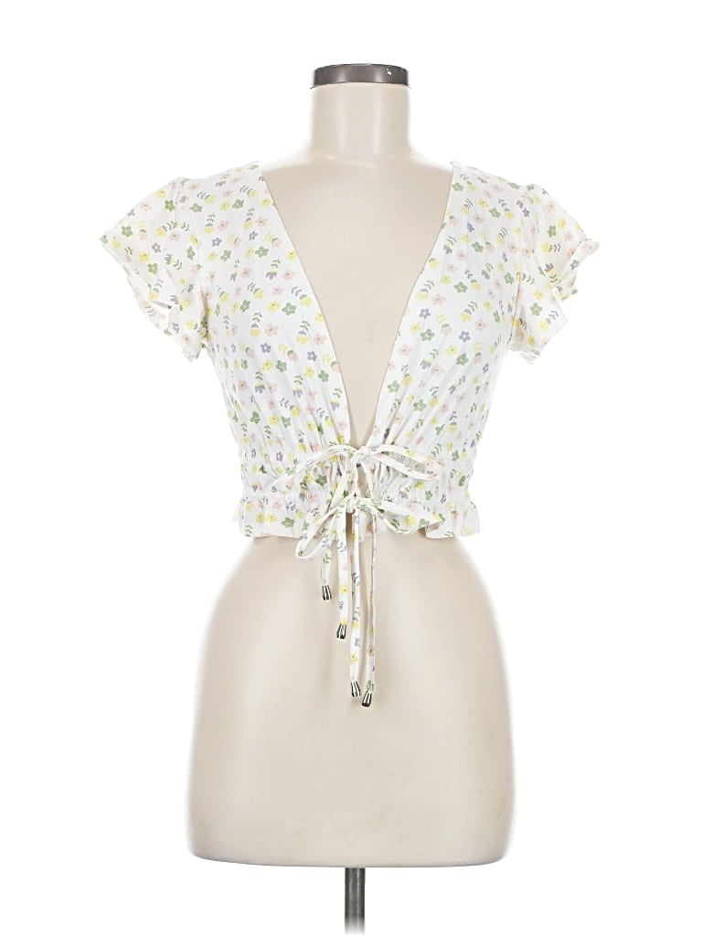 Pre-owned Princess Polly Sleeveless Blouse In White