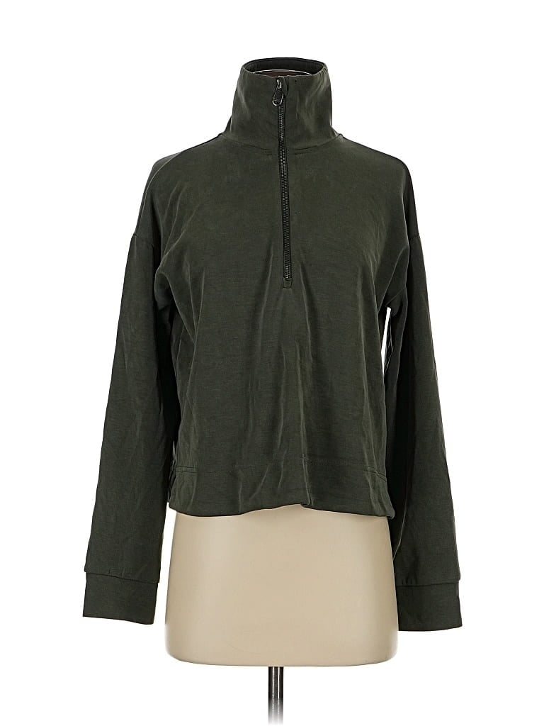 Pre-owned Athleta Turtleneck Sweater In Green