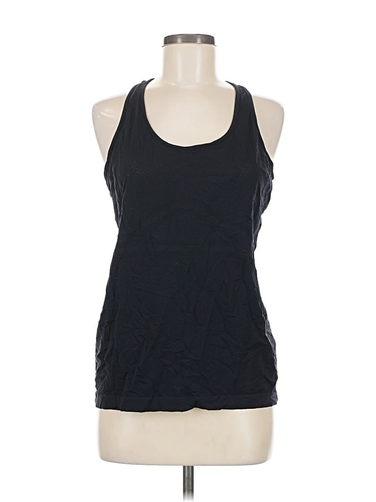 Pre-owned Uniquely Lorna Jane Tank Top Black Halter Neckline Tops