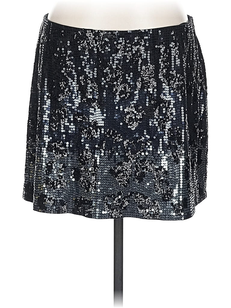 Pre-owned Express Casual Skirt In Silver