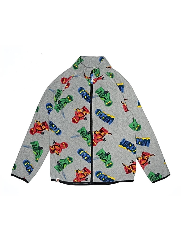 Pre-owned H&m Kids' Zip Up Hoodie In Silver