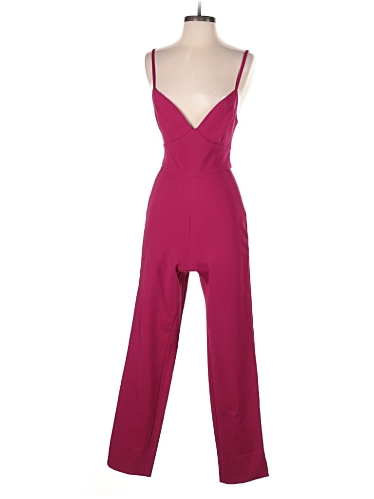 Pre-owned Bcbgmaxazria Jumpsuit In Burgundy