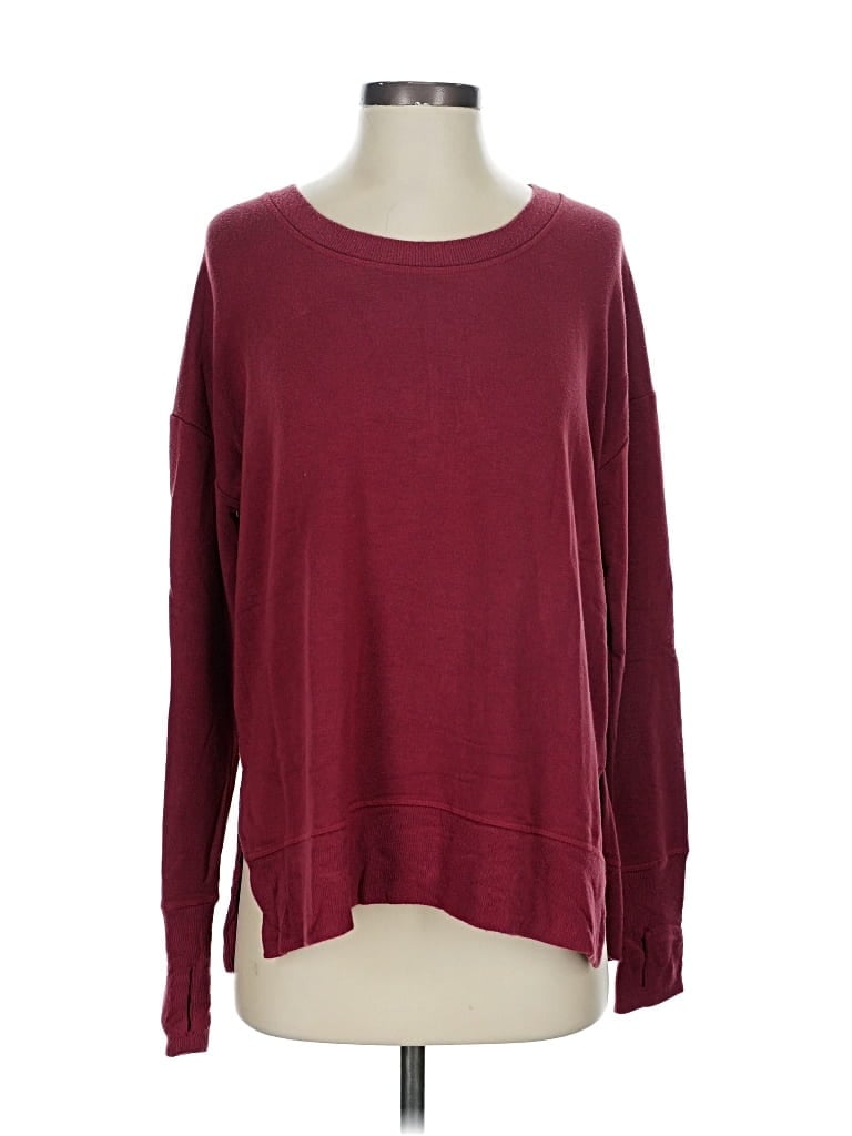 Pre-owned Athleta Pullover Sweater In Burgundy