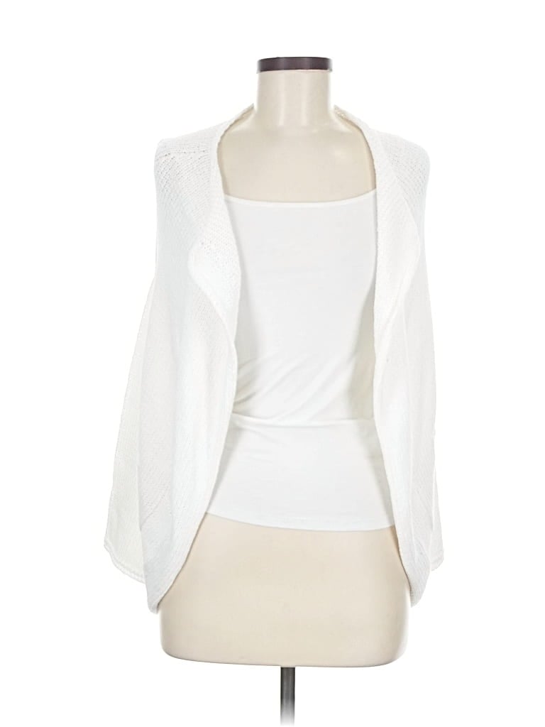 Pre-owned Weekend Max Mara Cardigan Sweater In White