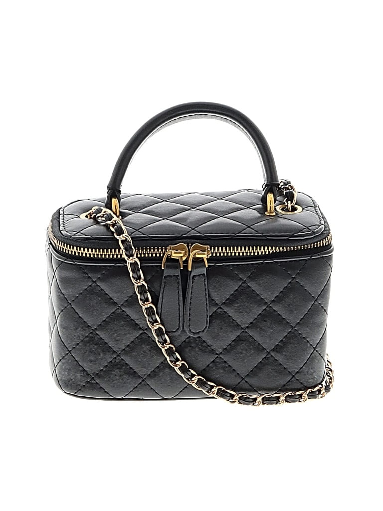 Pre-owned Unbranded Leather Satchel In Black