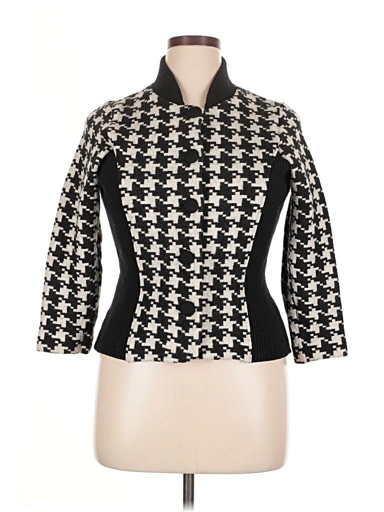 Pre-owned Pendleton Wool Cardigan Sweater In Black