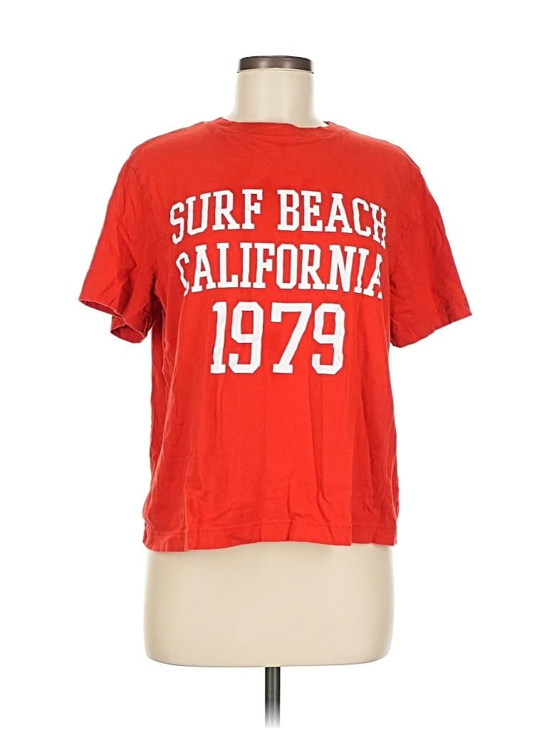 Pre-owned Unbranded Short Sleeve T-shirt In Red