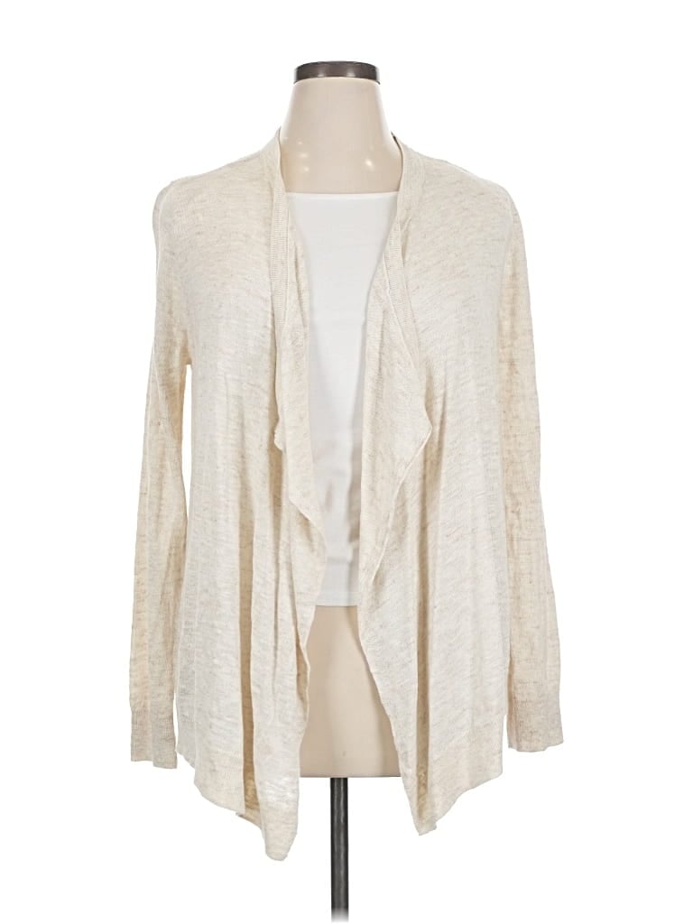Pre-owned Ann Taylor Loft Cardigan Sweater In White