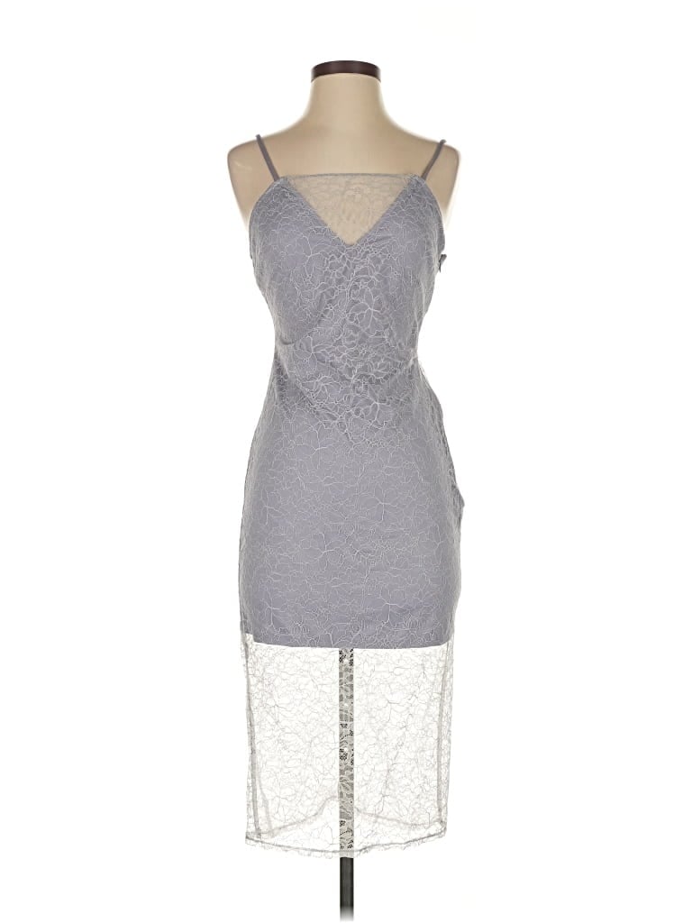 Pre-owned H:ours Cocktail Dress In Gray
