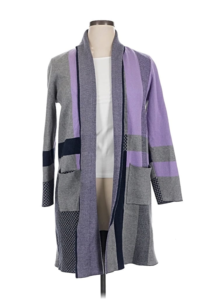 Pre-owned Liz Claiborne Cardigan Sweater In Purple