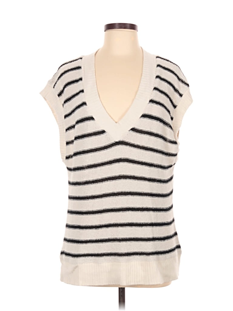 Pre-owned Zara Sweater Vest In White