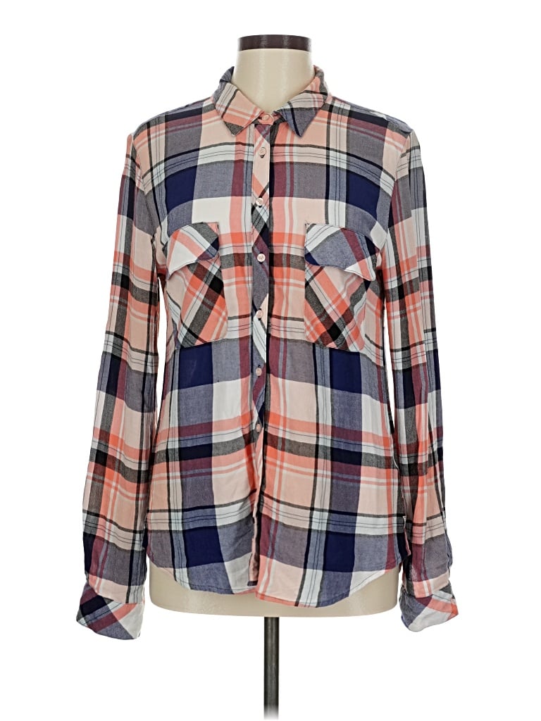 Pre-owned Guess Long Sleeve Button Down Shirt In Blue