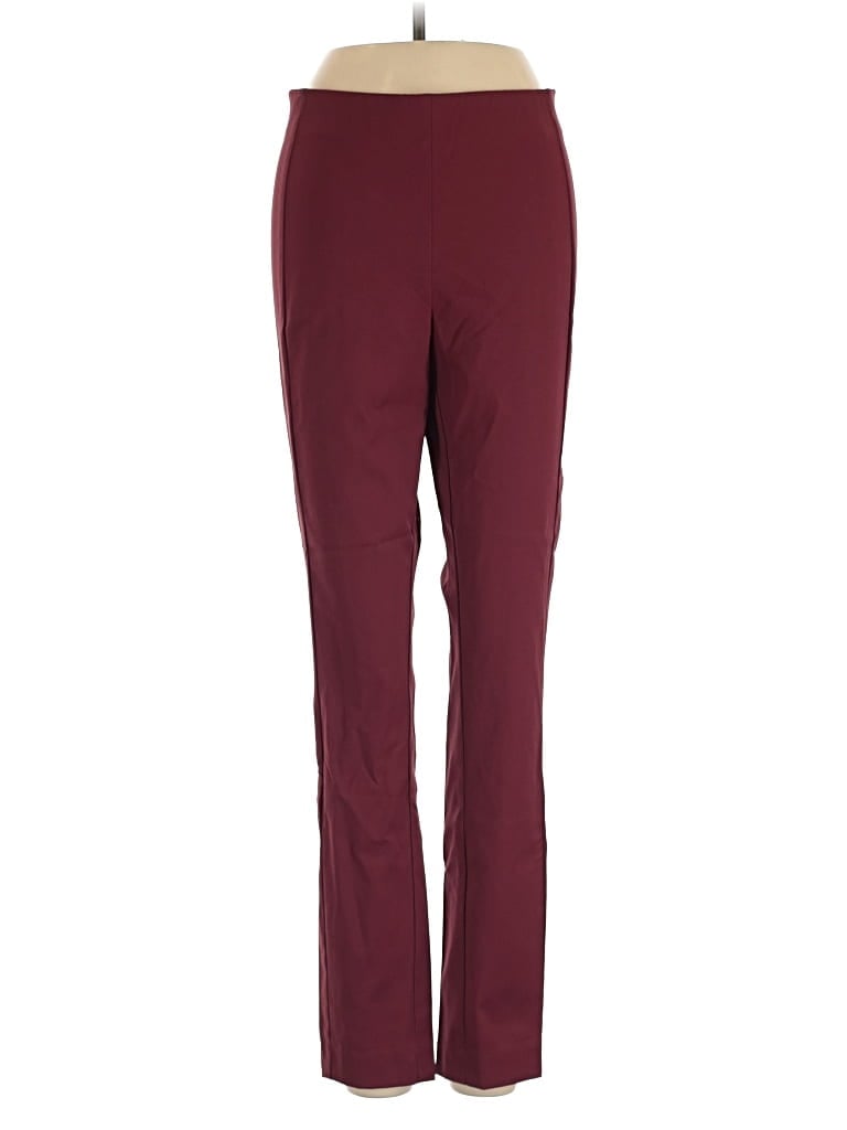 Pre-owned Theory Active Pants In Burgundy