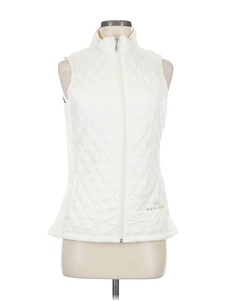 Pre-owned Straight Down Vest In White