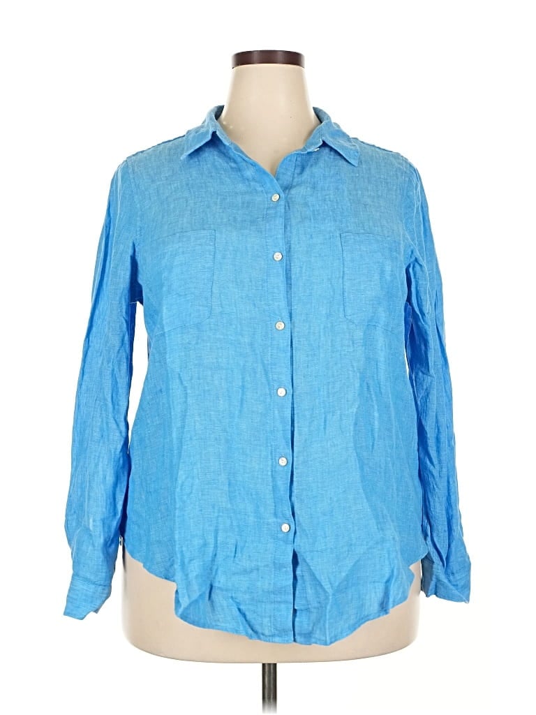 Lilly Pulitzer Long Sleeve Button Down Shirt In Blue