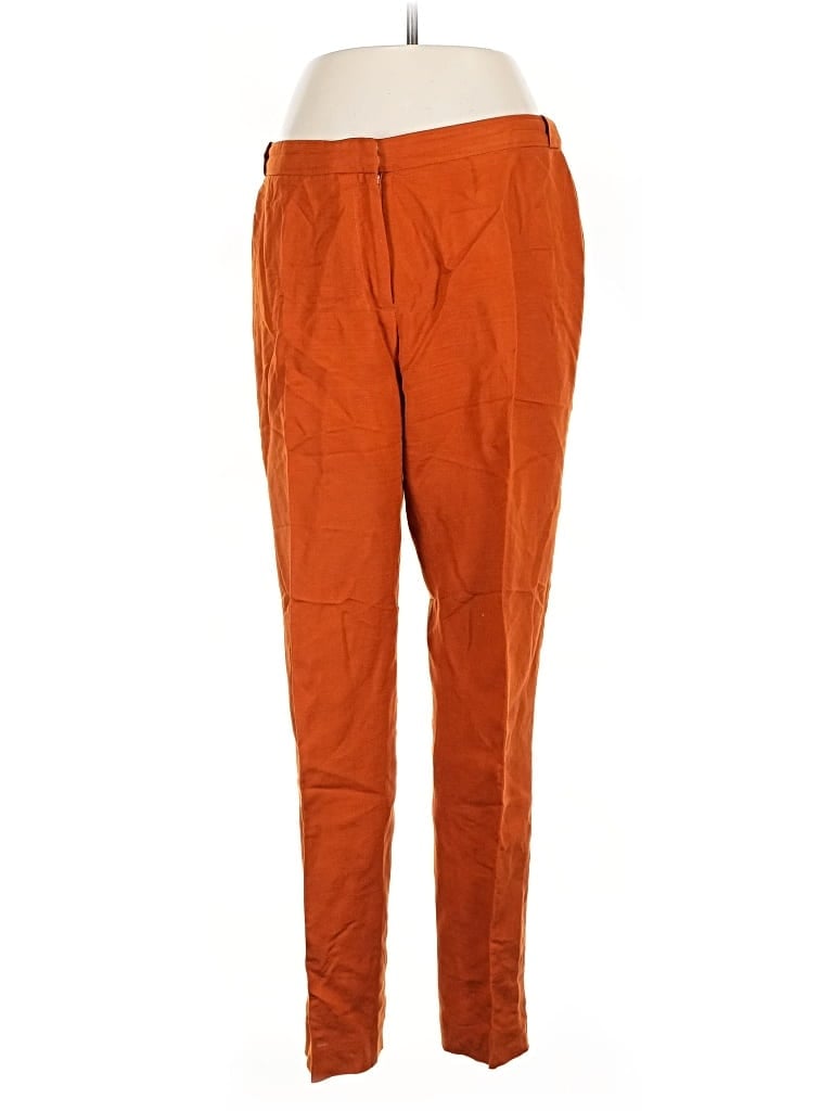 Pre-owned Calvin Klein Linen Pants In Orange