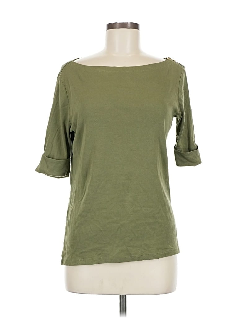 Pre-owned Polo Ralph Lauren 3/4 Sleeve T-shirt In Green