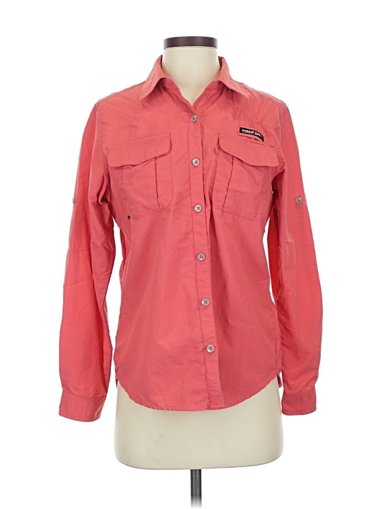 Pre-owned Unbranded Long Sleeve Button Down Shirt In Pink