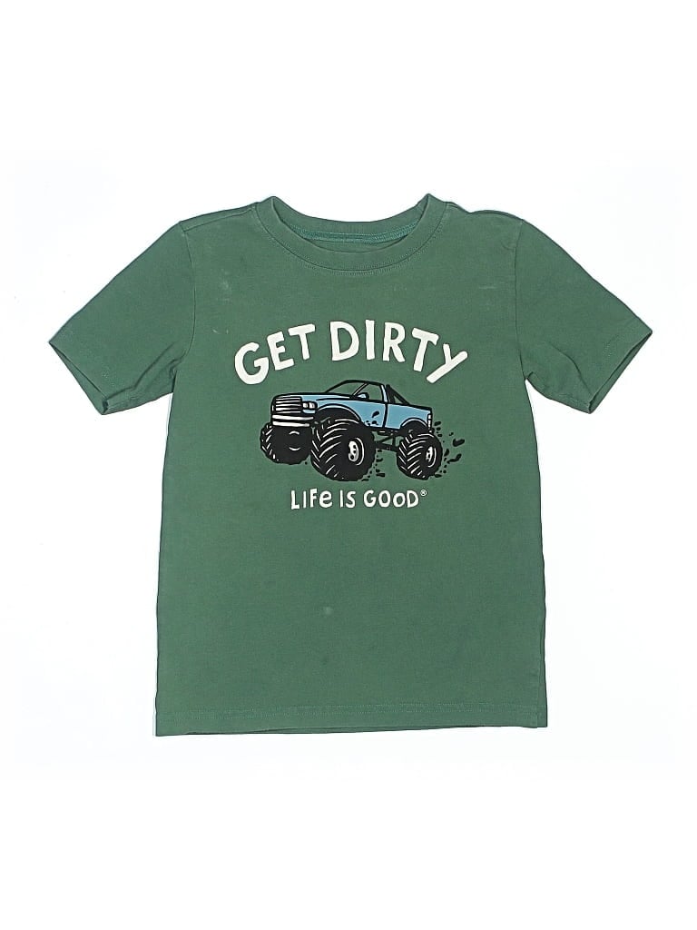 Pre-owned Life Is Good Kids' Short Sleeve T-shirt In Green