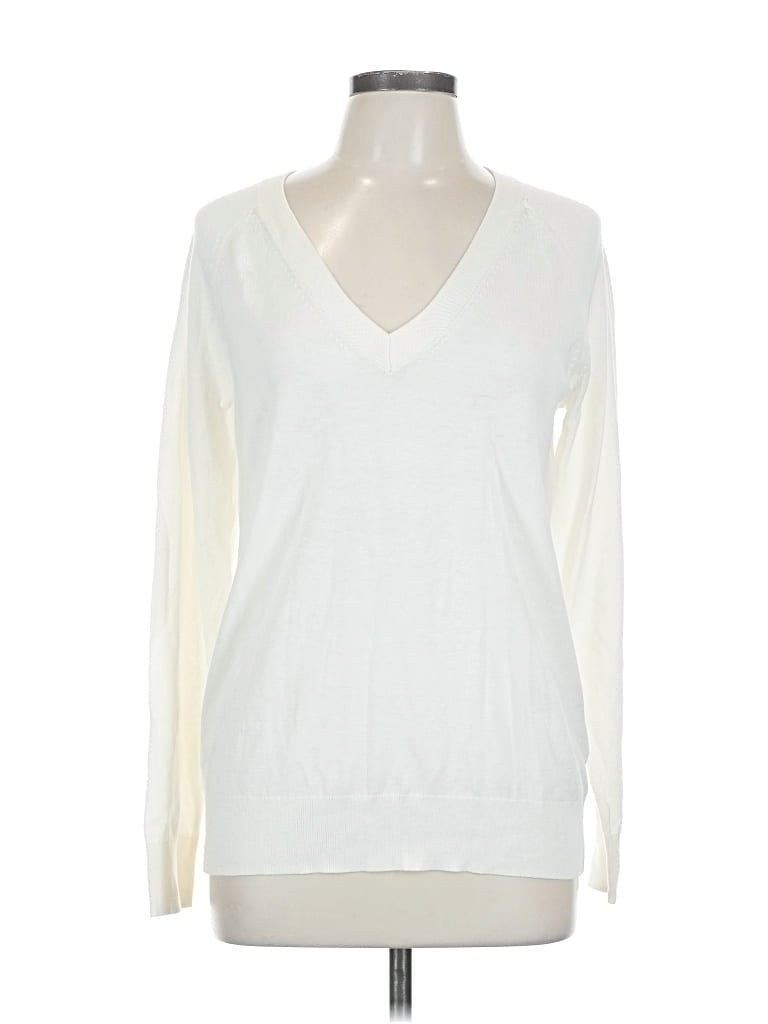 Pre-owned Banana Republic Factory Store Pullover Sweater In White