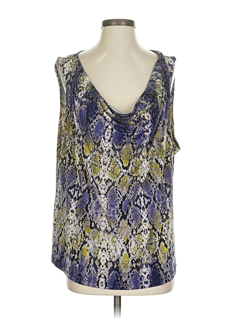 Pre-owned Calvin Klein Sleeveless Blouse In Purple