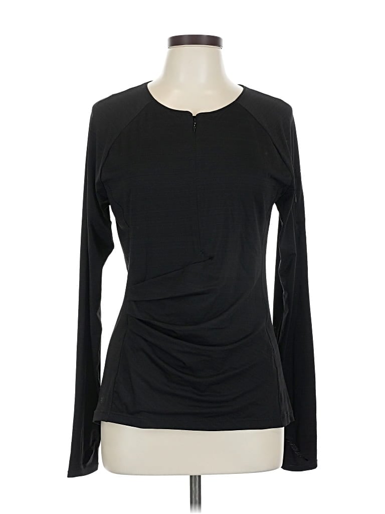 Pre-owned Athleta Long Sleeve T-shirt In Black