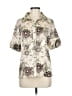Vertigo Paris Floral Ivory Short Sleeve Blouse Size M - photo 1