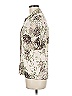 Vertigo Paris Floral Ivory Short Sleeve Blouse Size M - photo 5