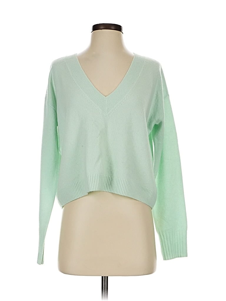 Pre-owned Intermix Cashmere Pullover Sweater In Green