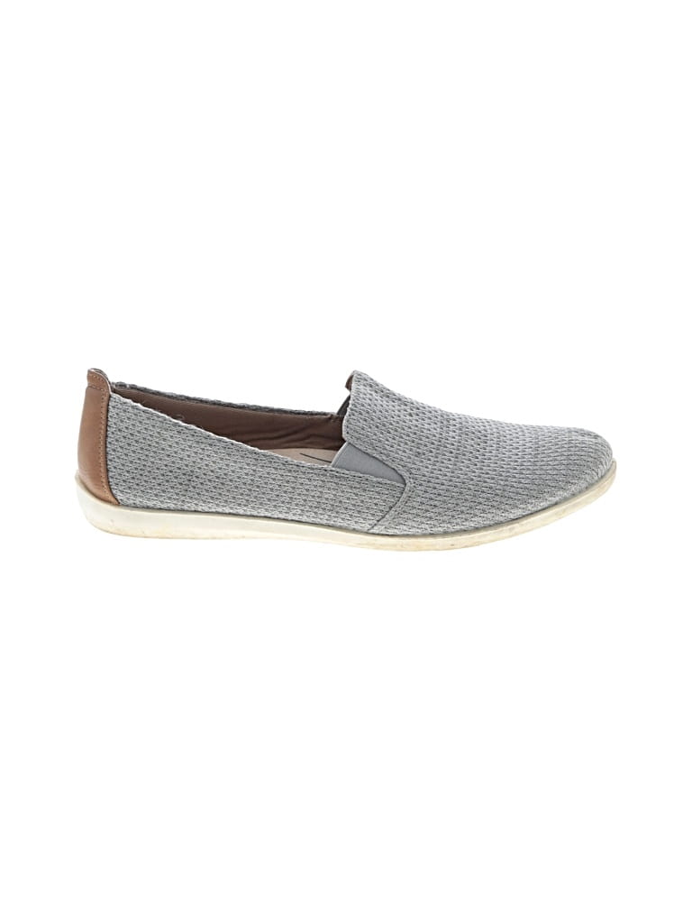 Pre-owned Life Stride Flats In Gray