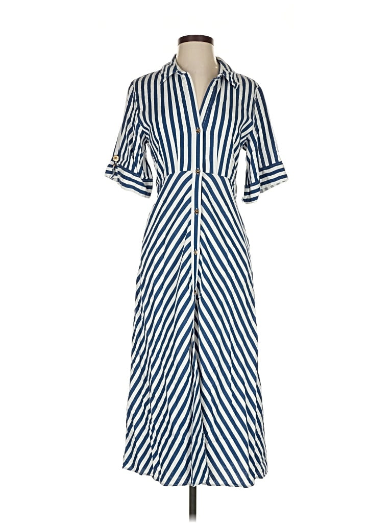 Pre-owned Zara Casual Dress In Blue