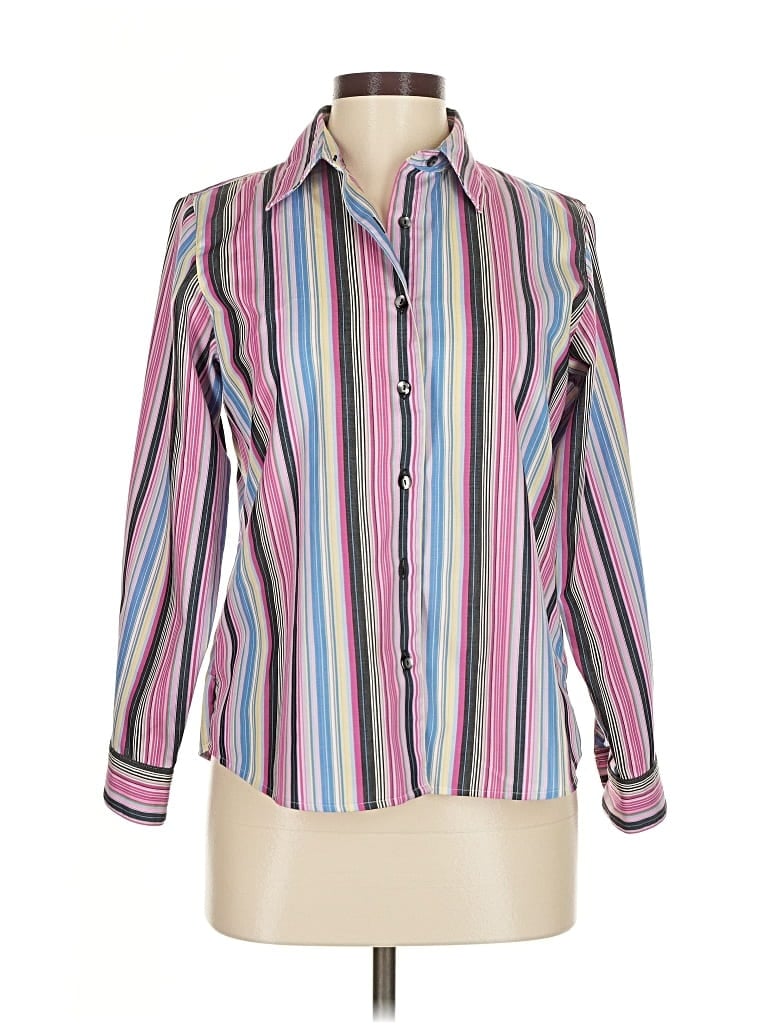 Pre-owned Assorted Brands Long Sleeve Blouse In Pink