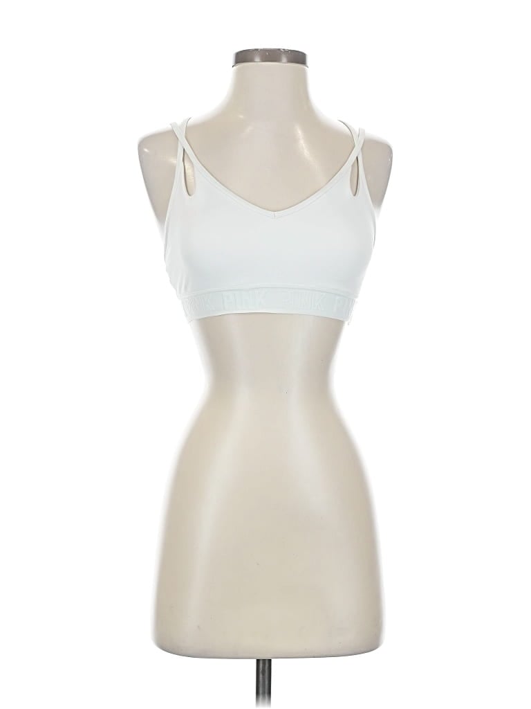 Pre-owned Victoria's Secret Pink Tank Top Ivory Strapless Neckline Tops In White