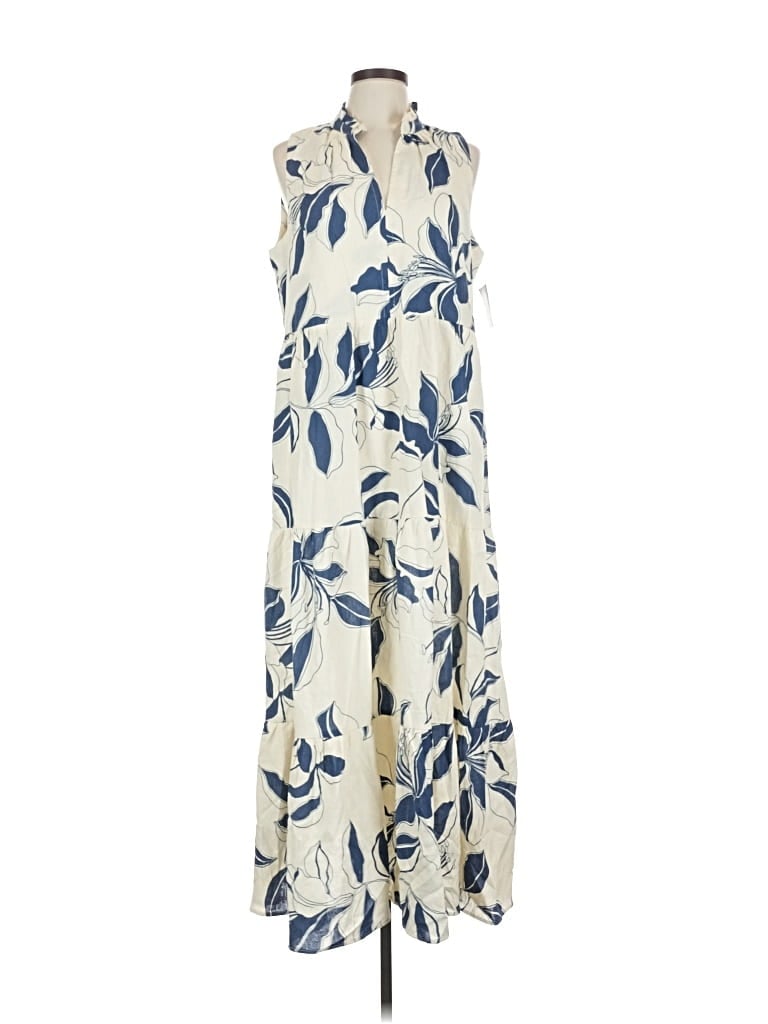 Pre-owned 1.state Casual Dress In White