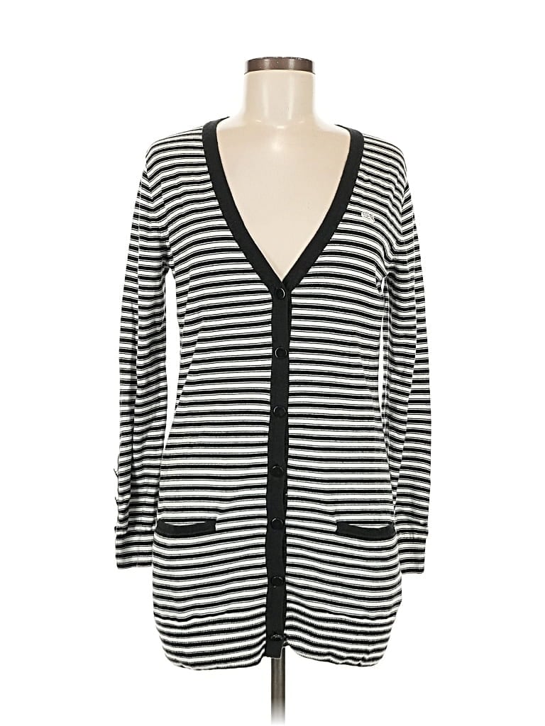 Pre-owned Lacoste Cardigan Sweater In Black